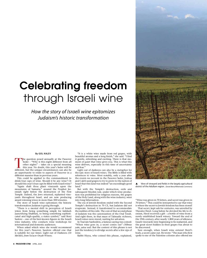 Jpost - Pessah - Wine